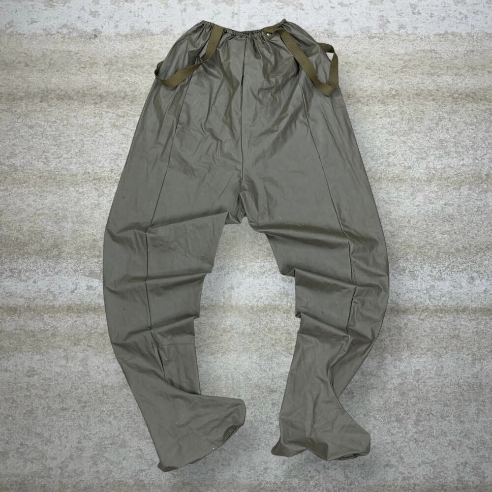 Vintage 90s Military Waders Mens XL Green 100% Polyvinyl Chloride Waterproof